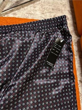 Robert Louis Black Small-Print Men's Pants